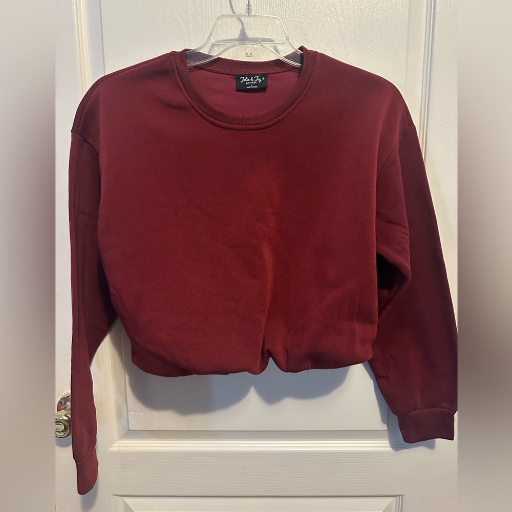 Jolie and Joy Fleece Cropped Sweatshirt for Women